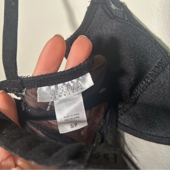 La Senza mesh coquette polkadot sequins Y2K babydoll lingerie S - Picture 7 of 7